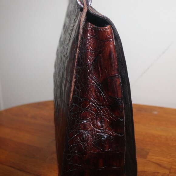 Exotic $649 Andrea Mabiani Italy Rich Alligator Hobo Shoulder Bag Purse - Picture 4 of 11